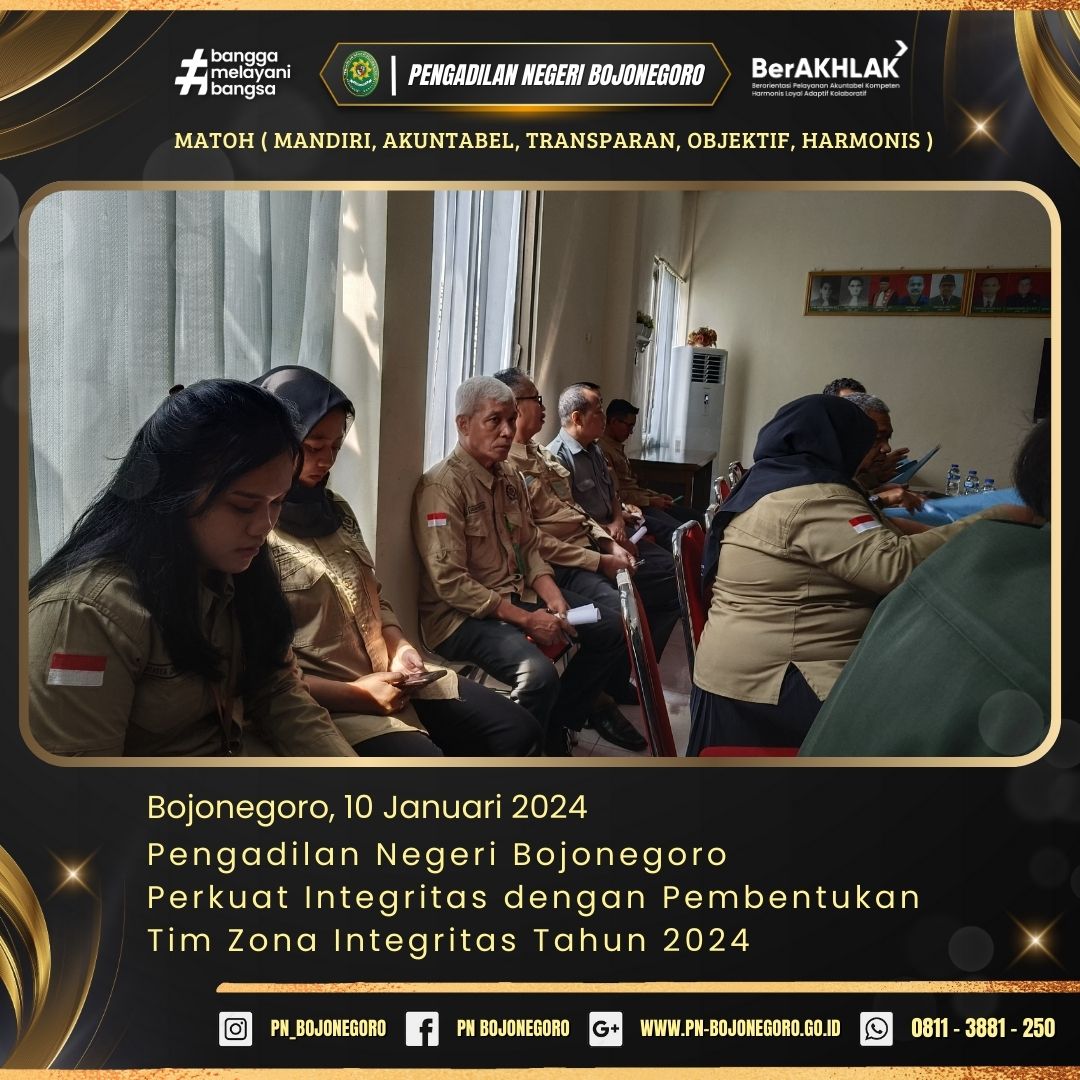  1 AGENDA PEMBENTUKAN ZONA INTEGRITAS 