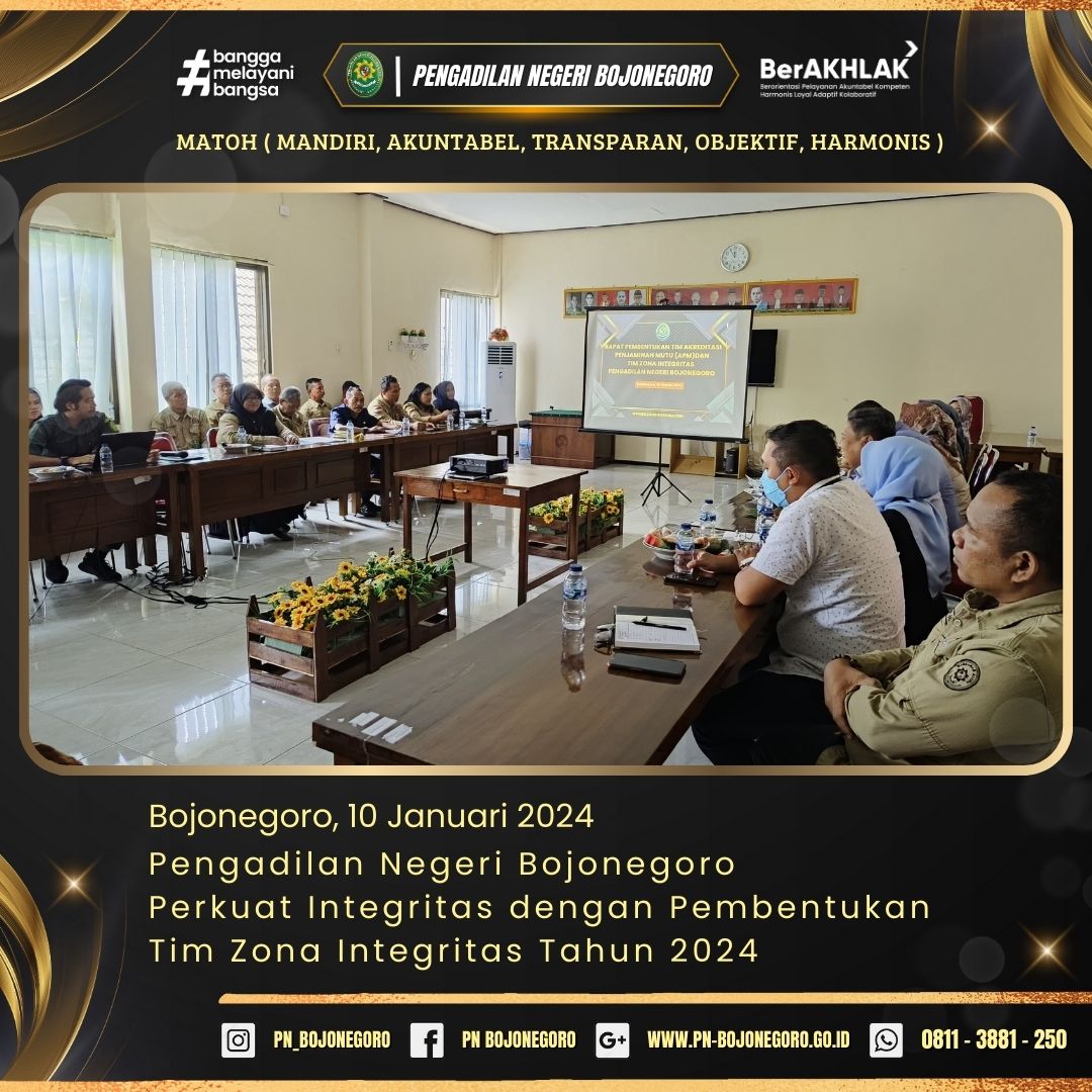  1 AGENDA PEMBENTUKAN ZONA INTEGRITAS 