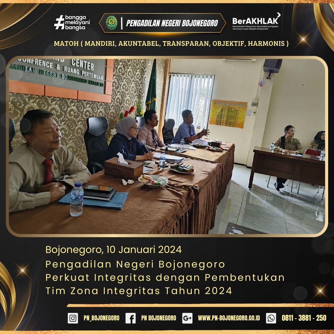  1 AGENDA PEMBENTUKAN ZONA INTEGRITAS 