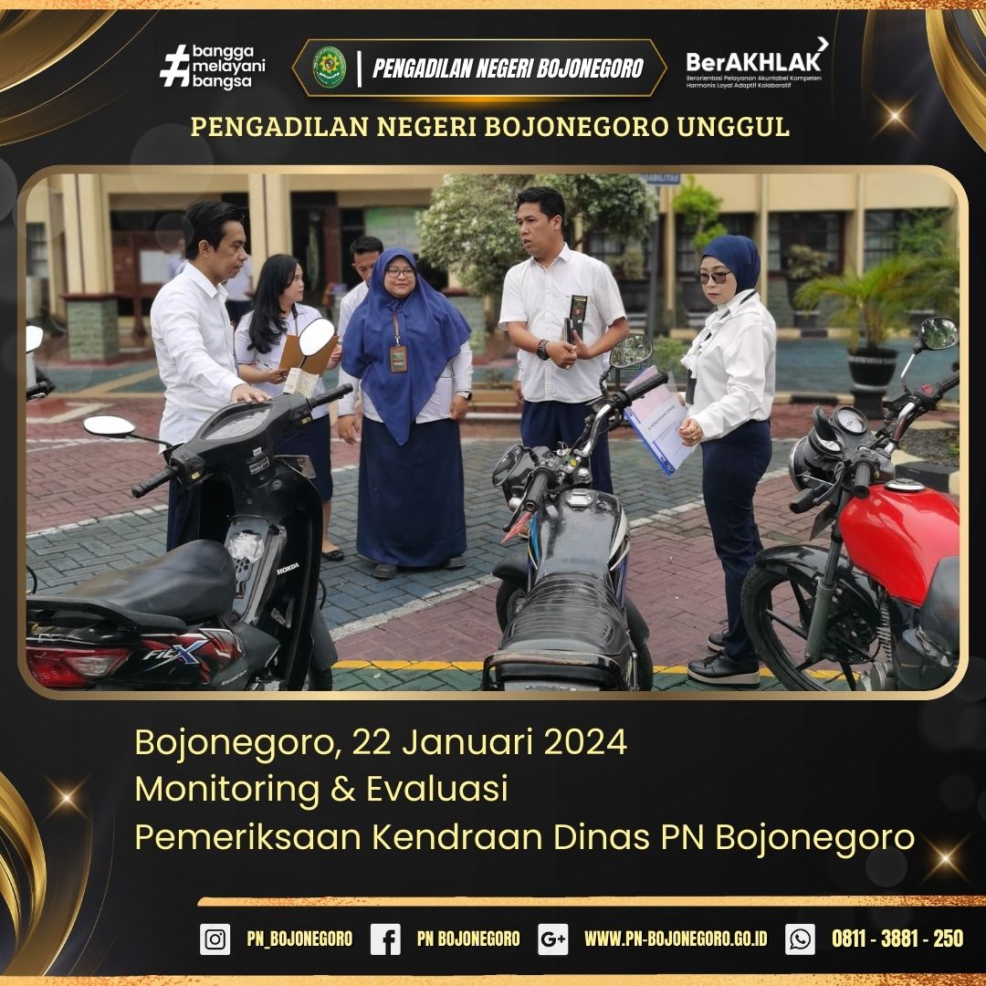  1 AGENDA MONEV PEMELIHARAAN KENDRAAN DINAS 