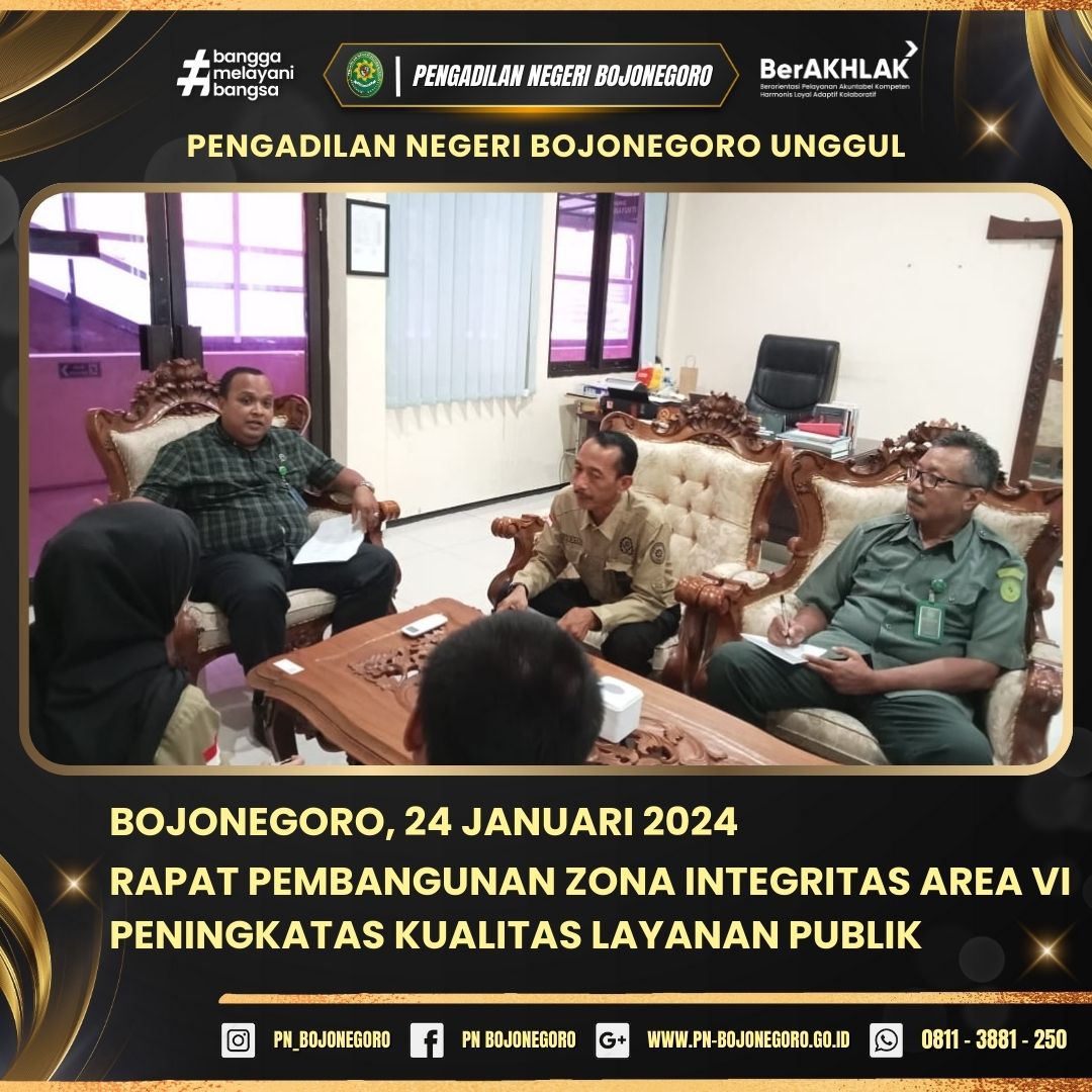  4 AGENDA RAPAT ZONA INTEGRITAS AREA VI 