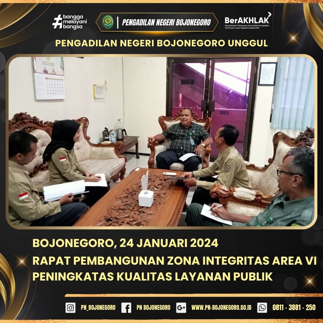  4 AGENDA RAPAT ZONA INTEGRITAS AREA VI 