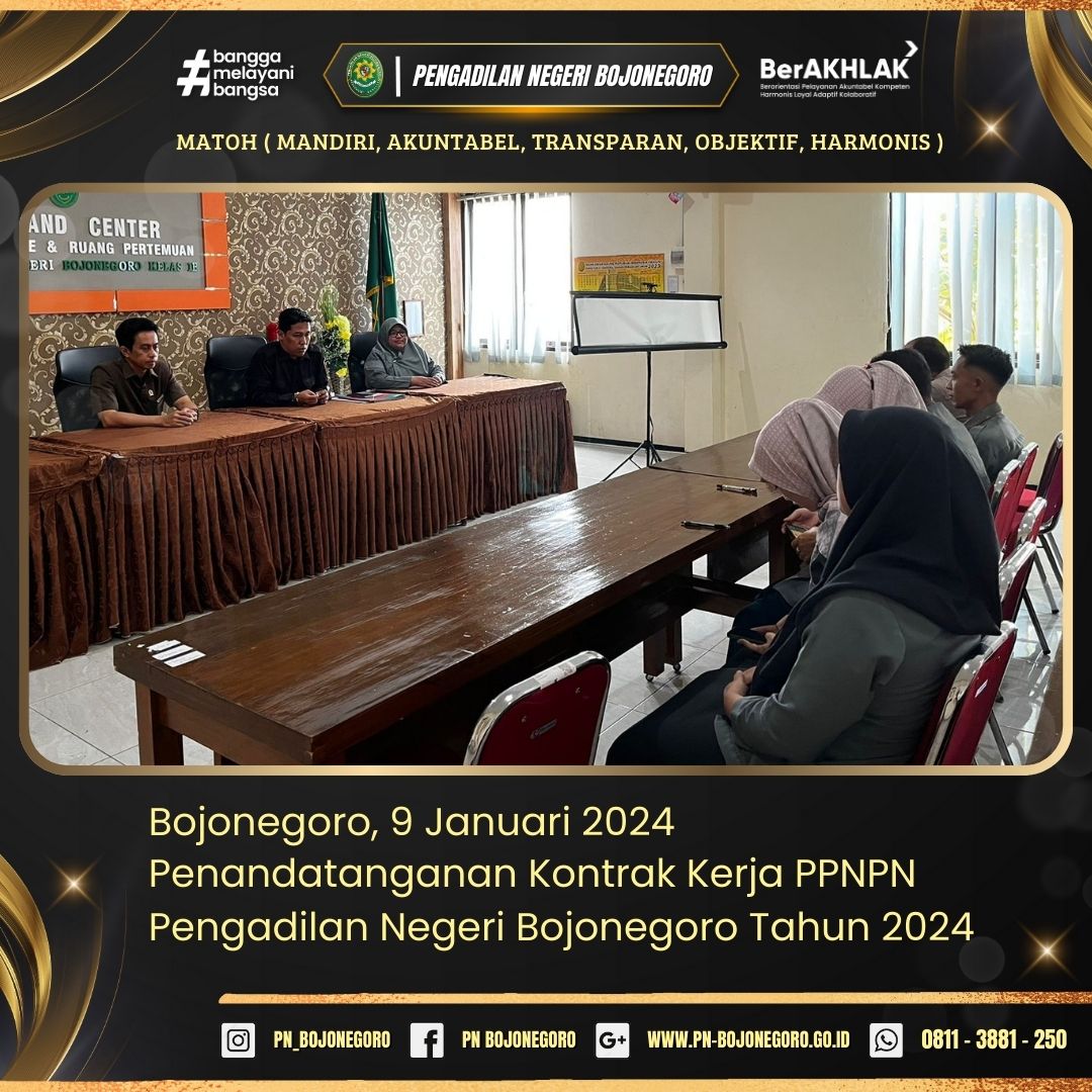  1 AGENDA PENANDATANGANAN KONTRAK PPNPN 